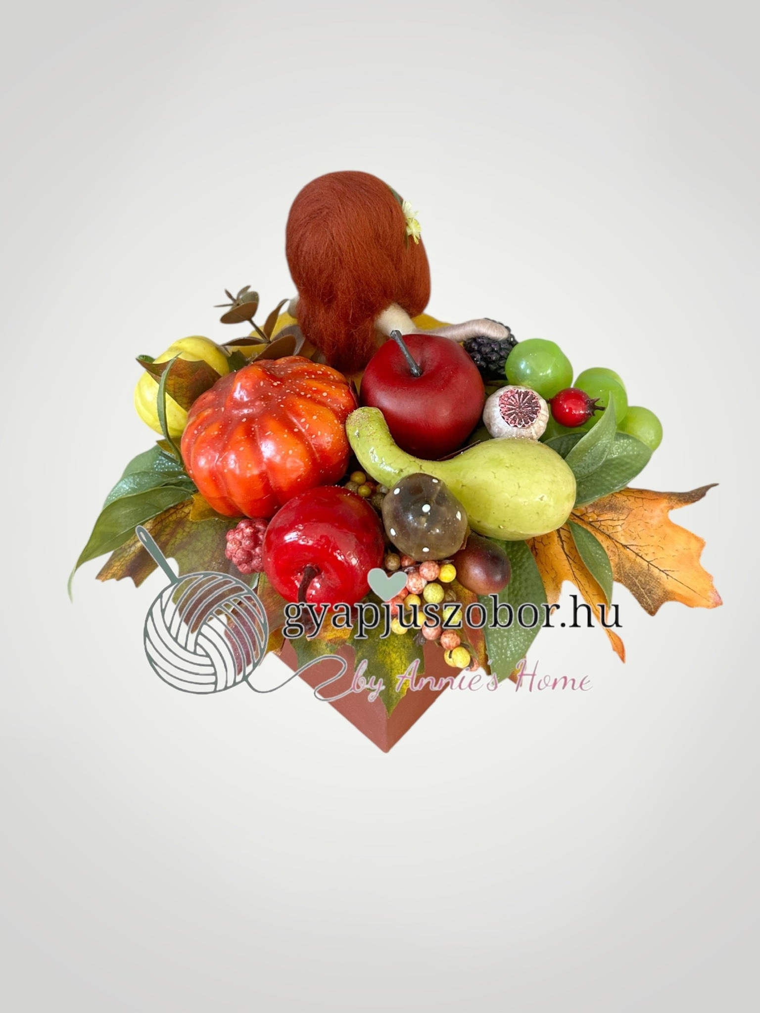 Őszi tündér box – kézzel készült gyapjúszobor - Image 3