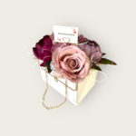 Virág ridikül mályva lila árnyalatokkal